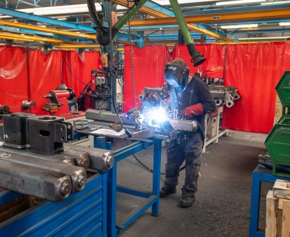 Soudure châssis d’essieu, assemblage industriel